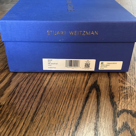 Stuart Weitzman “NudistSong” Black Leather Sandals main image 5